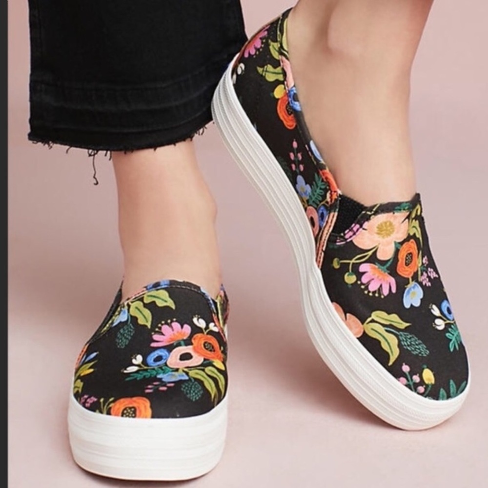 NEW Keds for Anthro Rifel Paper platform slip on’s